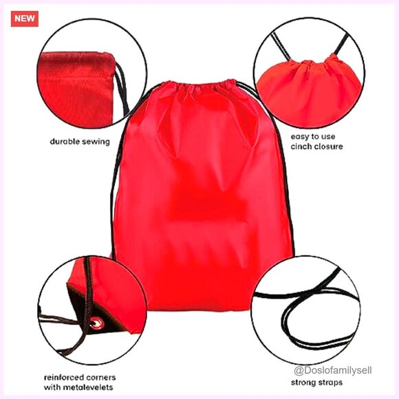 Polyester Drawstring Backpack Bulk 20 Pack for Gym Sports Travel